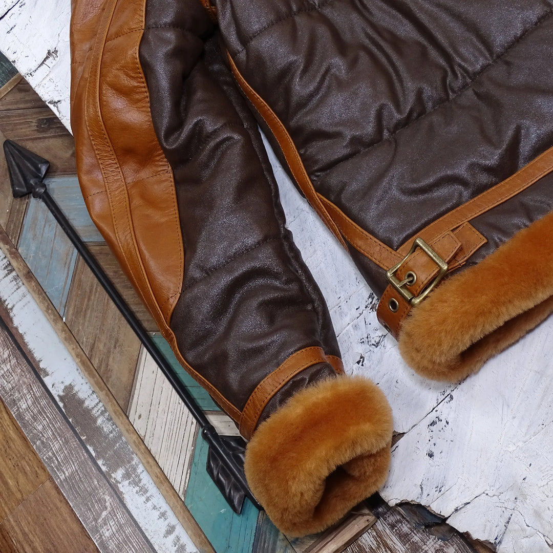 Sammy Jackson™ Milan Leather Aviator Jacket | Tough and warm leather jacket