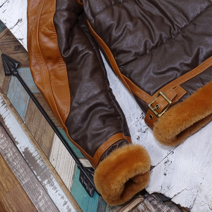 Sammy Jackson™ Milan Leather Aviator Jacket | Tough and warm leather jacket