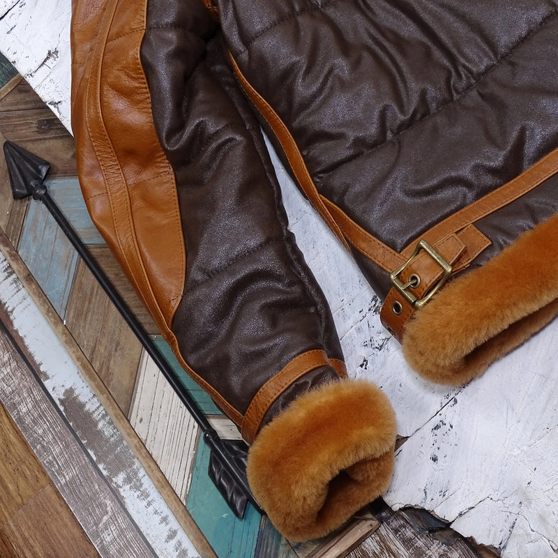 Sammy Jackson™ Milan Leather Aviator Jacket | Tough and warm leather jacket