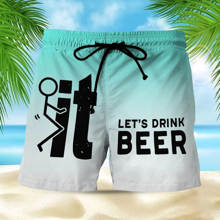 Hawaii Men's Swim Shorts with Elastic Waist – Fabio