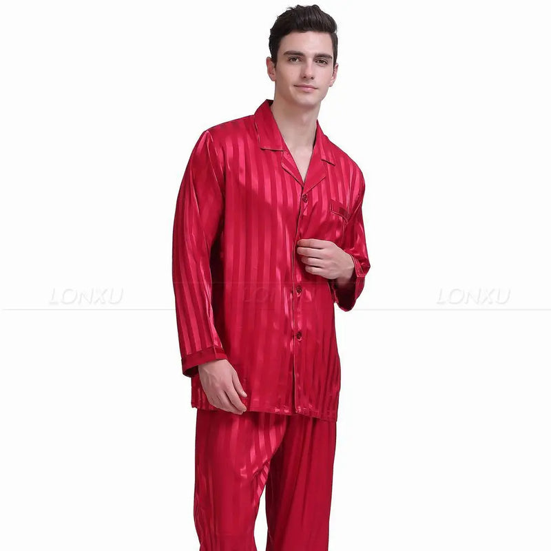 Sammy Jackson™ Luxury Pajamas | Sleek silk pajamas for men