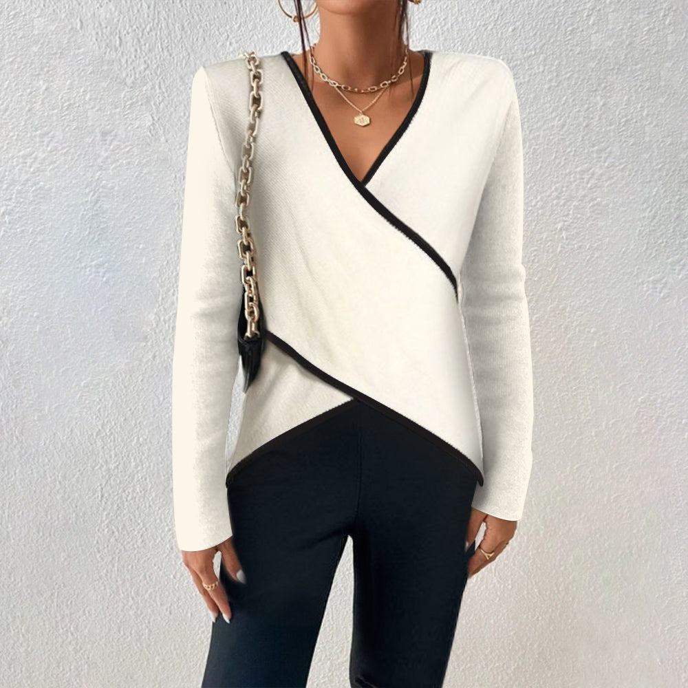 Women's Wrap Sweater with V-Neck – Lorena