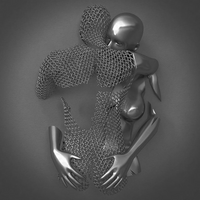 Płótno miłości z metalową figurą - AmorArte