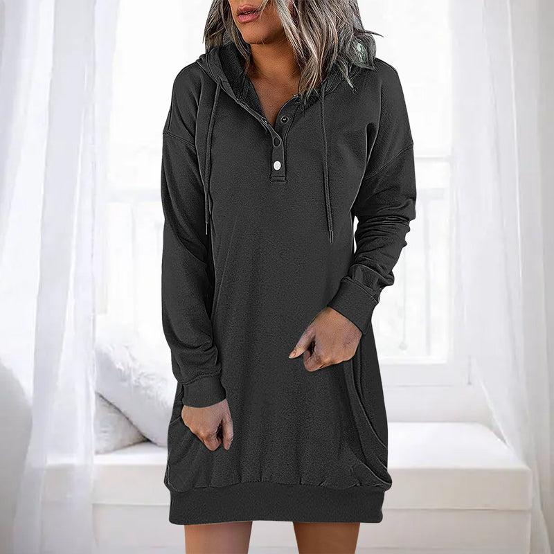 Minimalist Long Women's Hoodie – Valeria