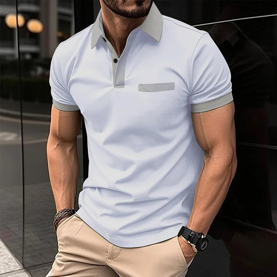 Sammy Jackson™ Boris Polo w Dużym Rozmiarze | W Paski i Stylowy