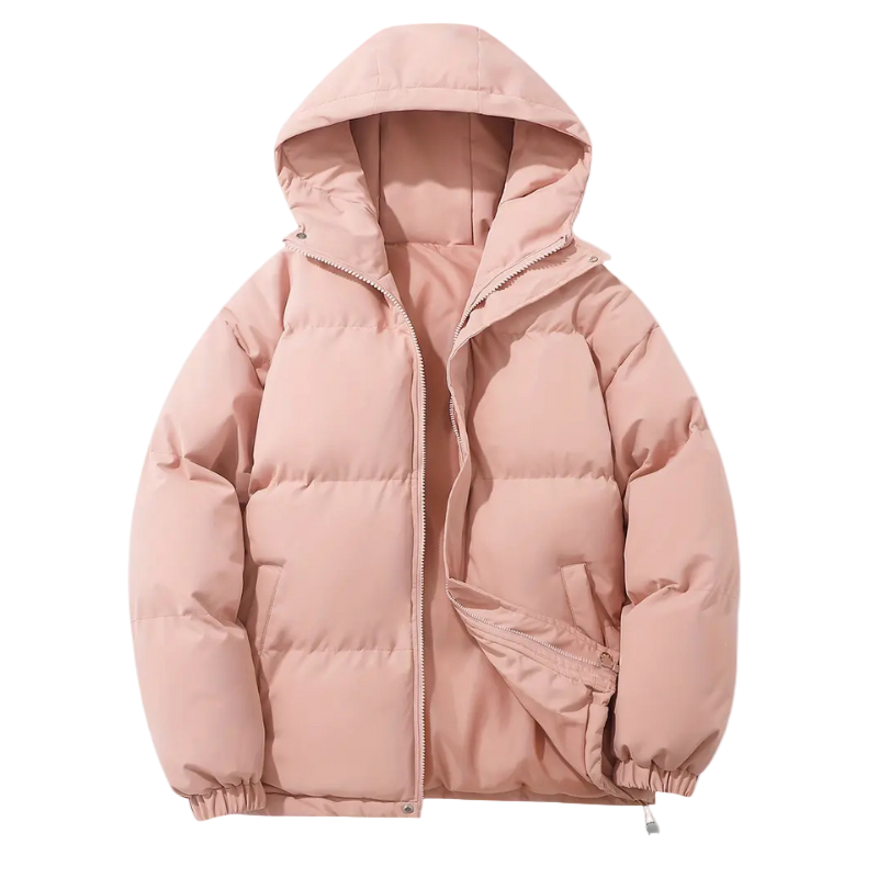 Padded men's puffer jacket with hood – Elias