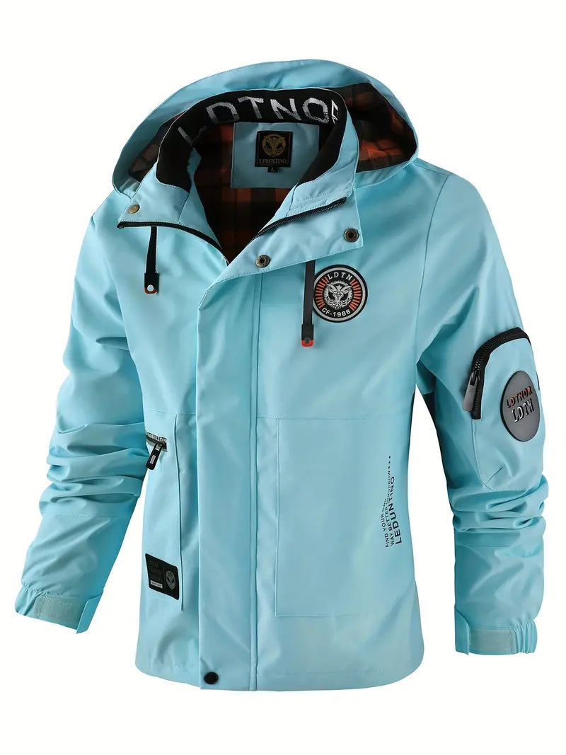 Lightweight men's outdoor jacket wind- & waterproof with hood – Torben