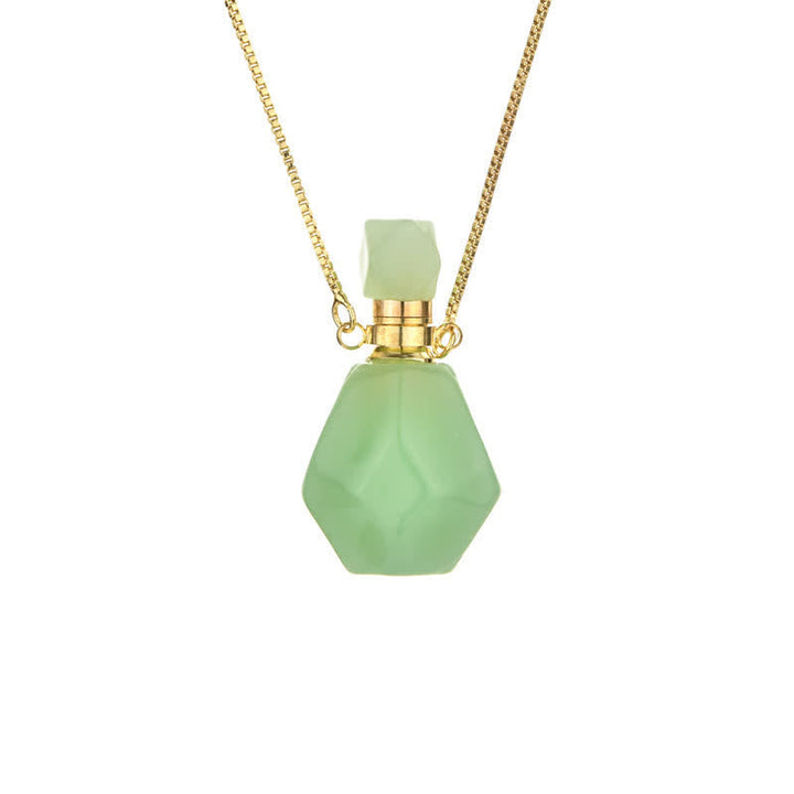 Crystal Perfume Bottle Necklace - Iris