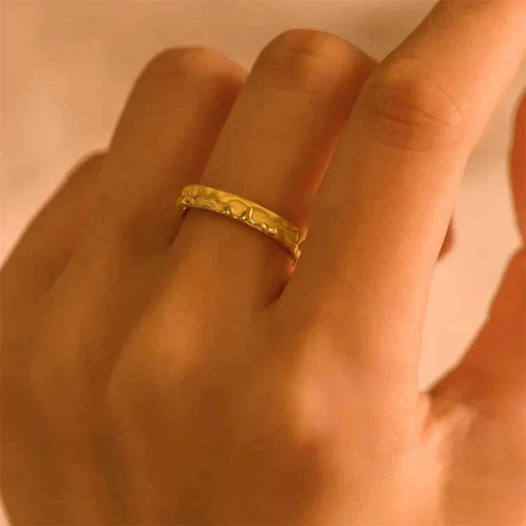 Stylish Gold Honey Ring - Sienna