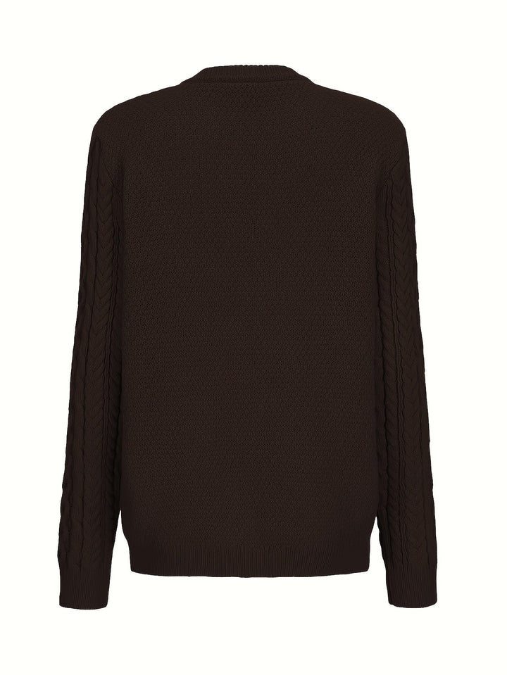 Effen Gebreid Vest met Knoopsluiting en Zakken - Olivia