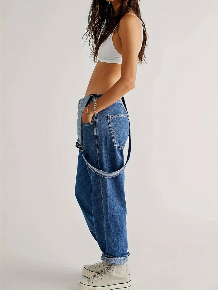 Stijlvolle dames denim jumpsuit voor elke dag - CityEase