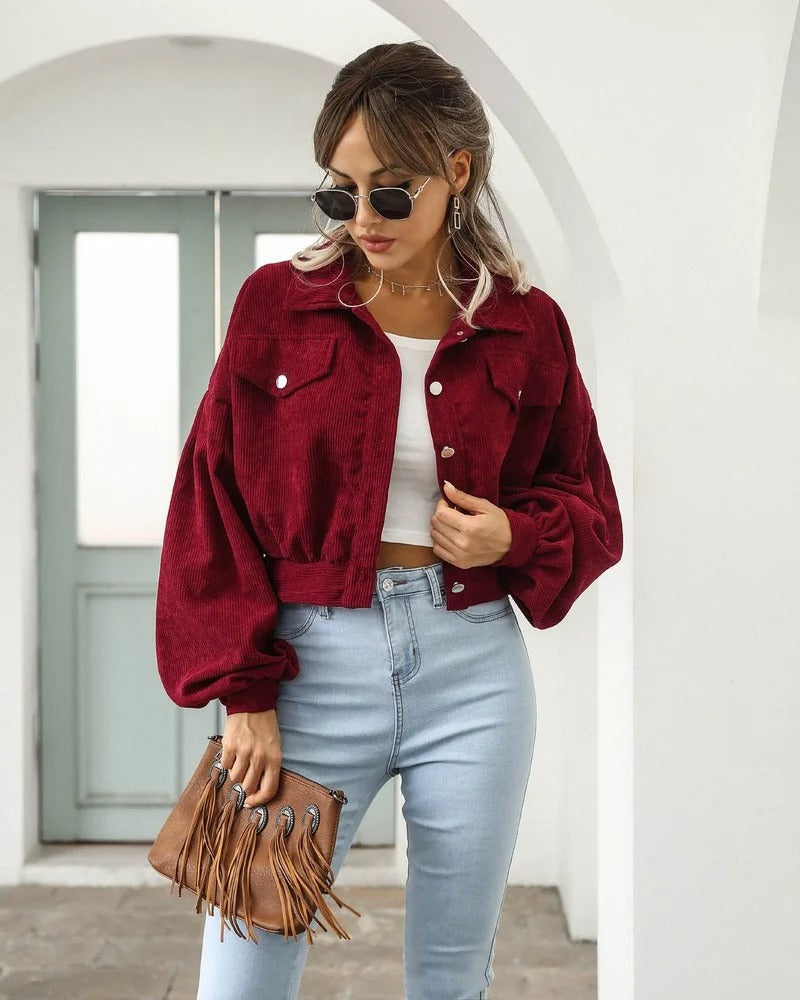 Short Denim Jacket with Style – Amira