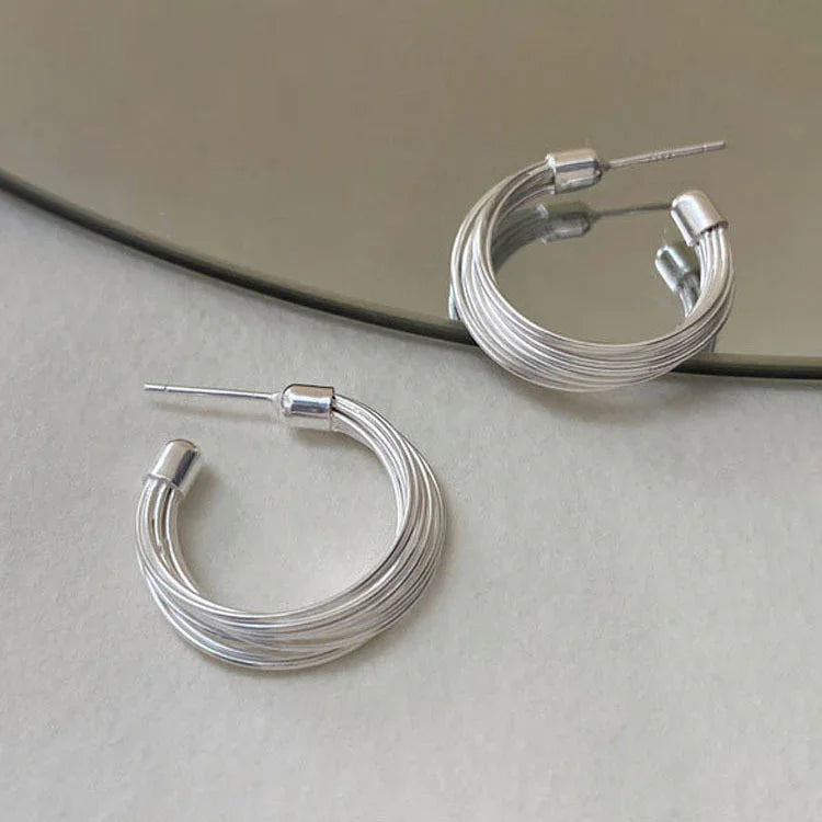 Layered Line Hoops - Amelie