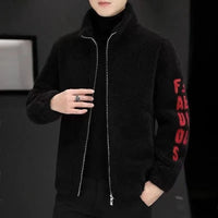 Padded Fleece Jacket with Stand-Up Collar - Arden