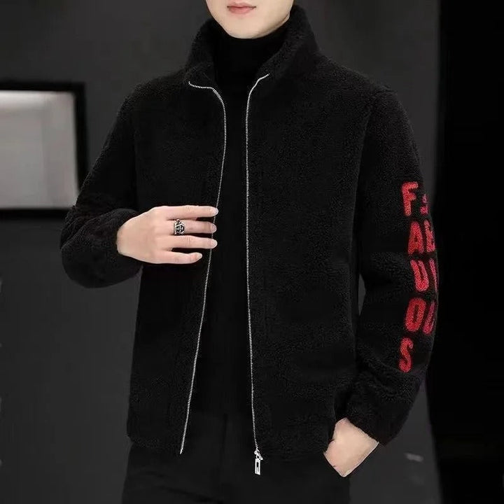 Padded Fleece Jacket with Stand-Up Collar - Arden