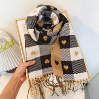 Plaid Women's Polyester Scarf for Autumn & Winter – Aurelie