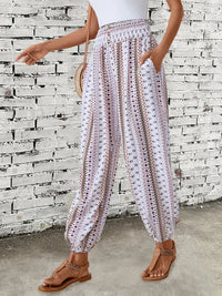 Boho-Chic Women's Pants with Graphic Print – Solara