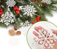 Sneeuwvlok Kerstornamenten Set - FrostedElegance