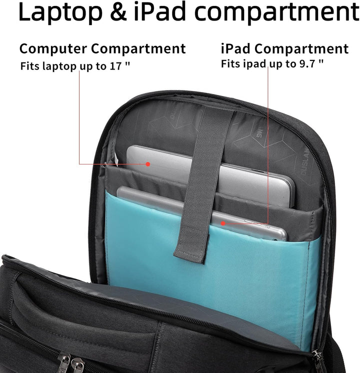 Waterdichte Reis Laptoprugzak met USB-poort & Georganiseerde Opslag