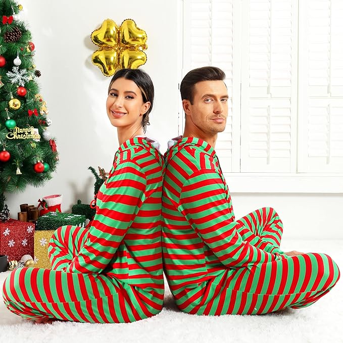 Comfortabele Koppel Kerst Matching Onesie Pyjama's - SnuggleDuo