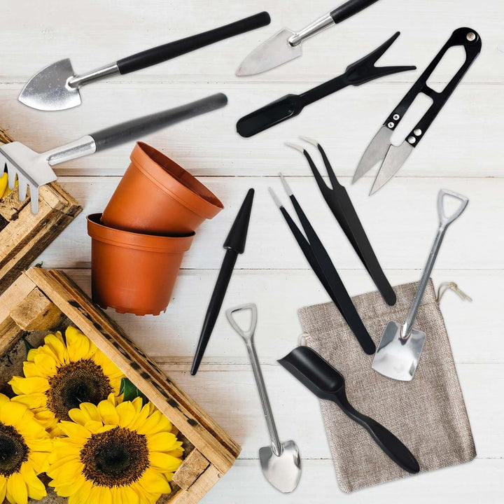 12-in-1 vetplantgereedschapset met opbergtas voor binnentuinieren