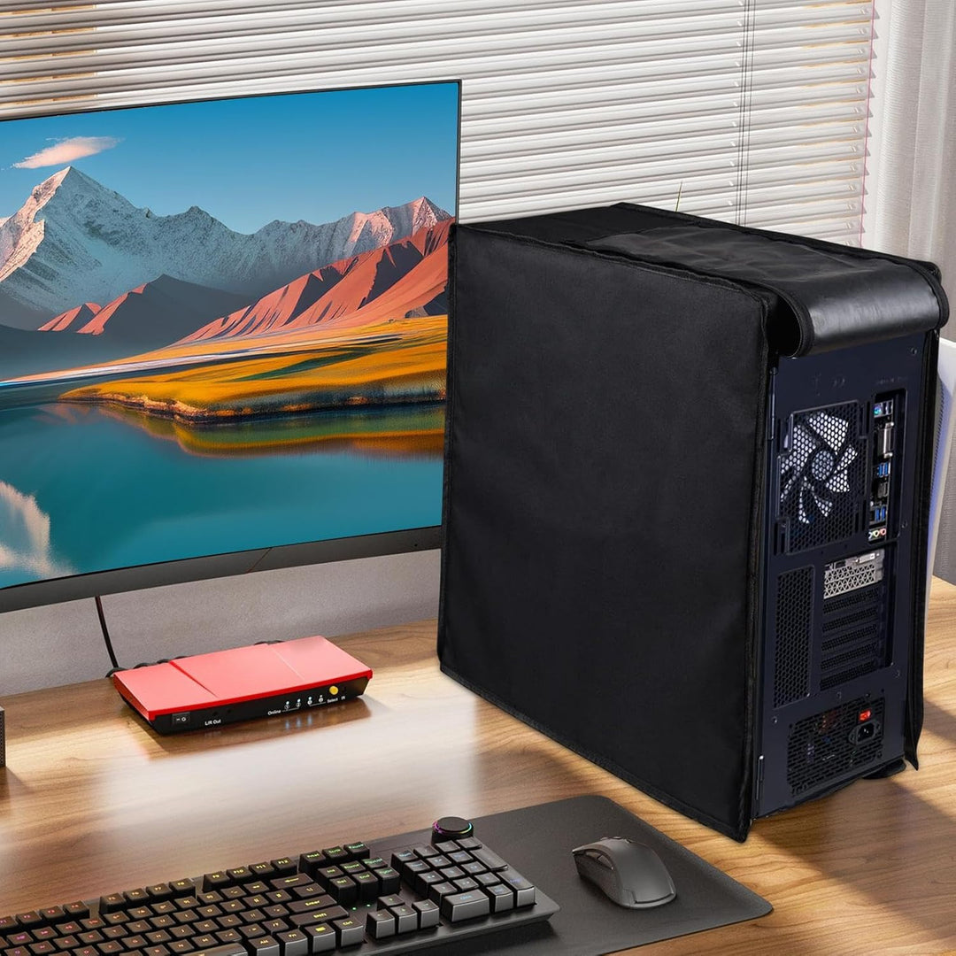 Funda impermeable antipolvo para CPU de computadora con cremalleras – Cylor