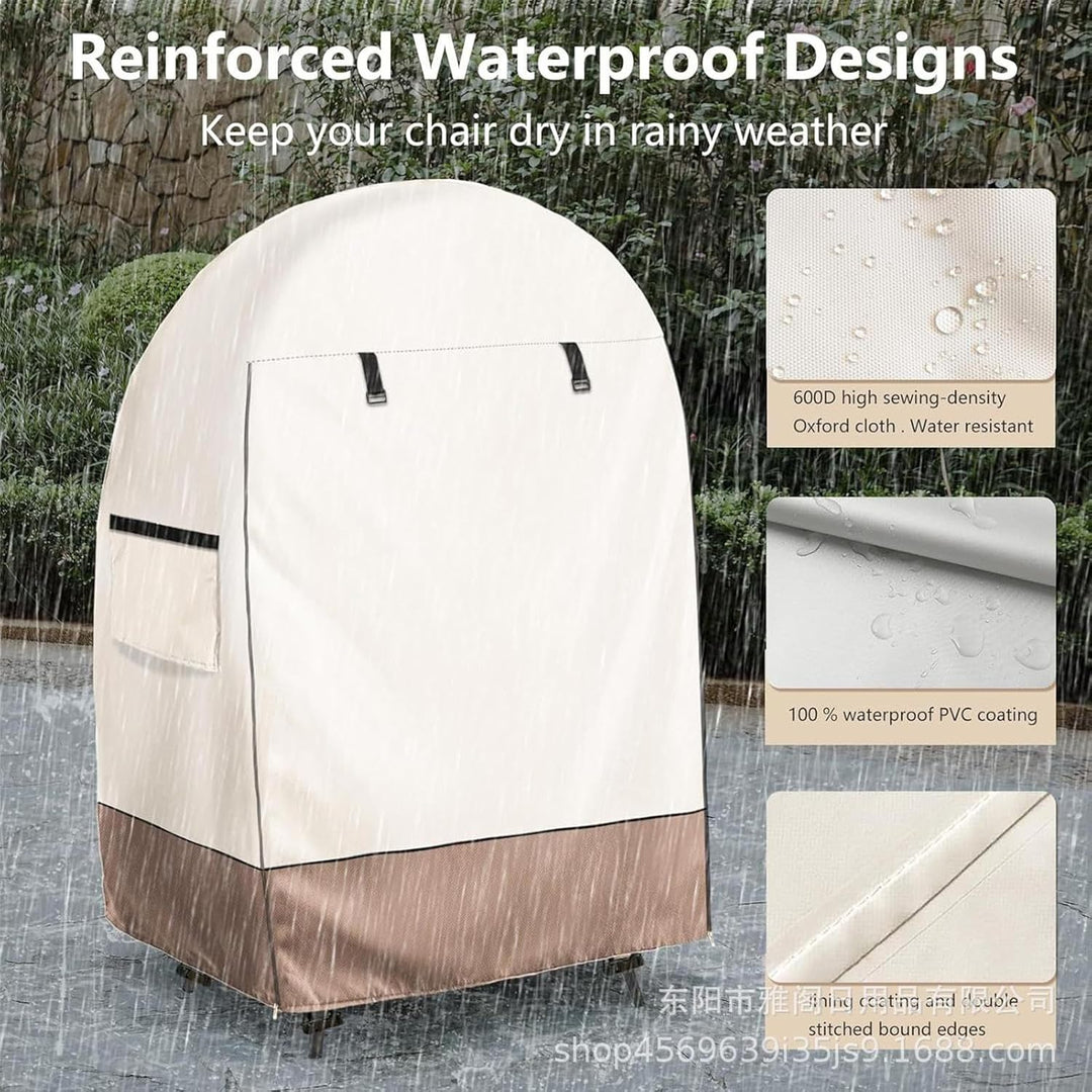 Funda impermeable para silla con forma de huevo con doble cremallera – Solara