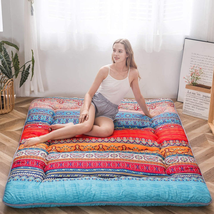 Vouwbare Japanse Futon Vloermatras met Geheugenschuimondersteuning – Arivon