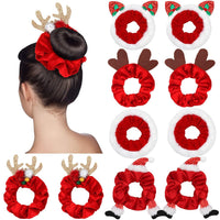 10-Delige Kerst Scrunchie Set - VelvetFest