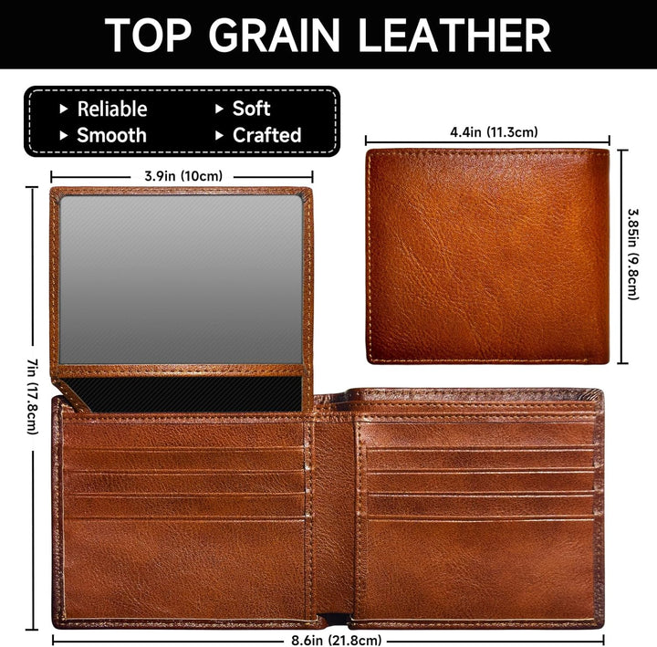 Men's Bifold Wallet in Top Grain Leather - EliteFold