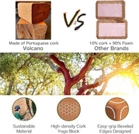 Kurk Yoga Blokken – Natuurlijk, Antislip, Geurvrij (2-Pack)