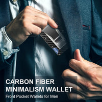 Slim RFID-Blocking Carbon Fiber Wallet with Money Clip - CarbonVault