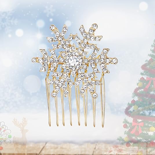 Winter Crystal Snowflake Hairpin - SnowGleam