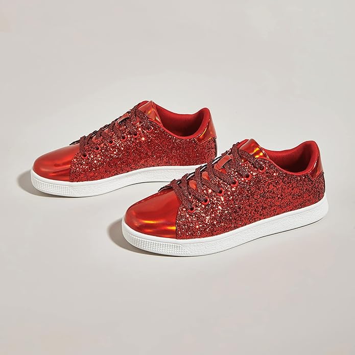 Sparkling Lace-Up Fashion Women's Sneakers - Xenia