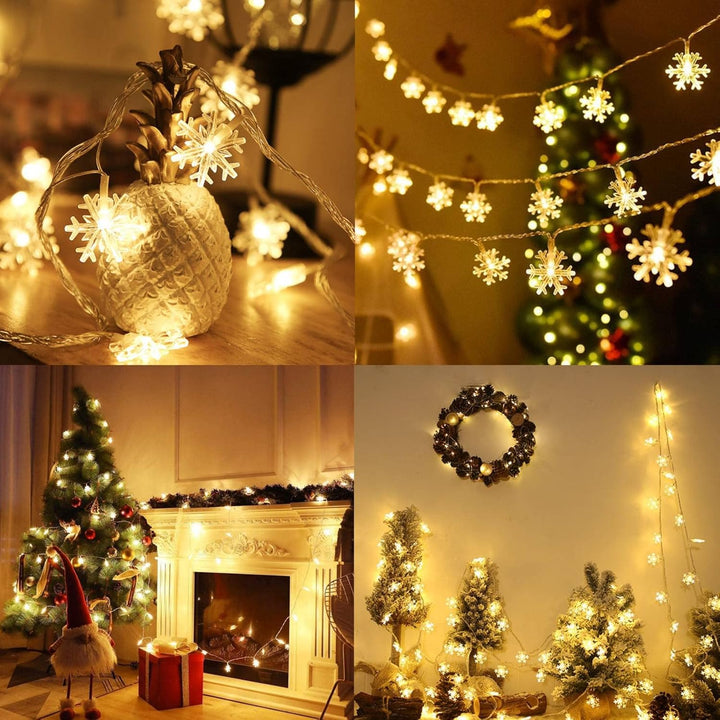 Sneeuwvlok LED Lichtslinger (6 m) - FrostyTwinkle