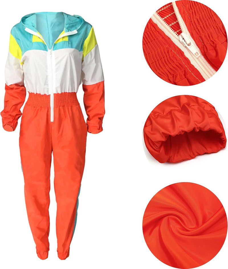Retro Women's Windbreaker Jumpsuit - Elodie