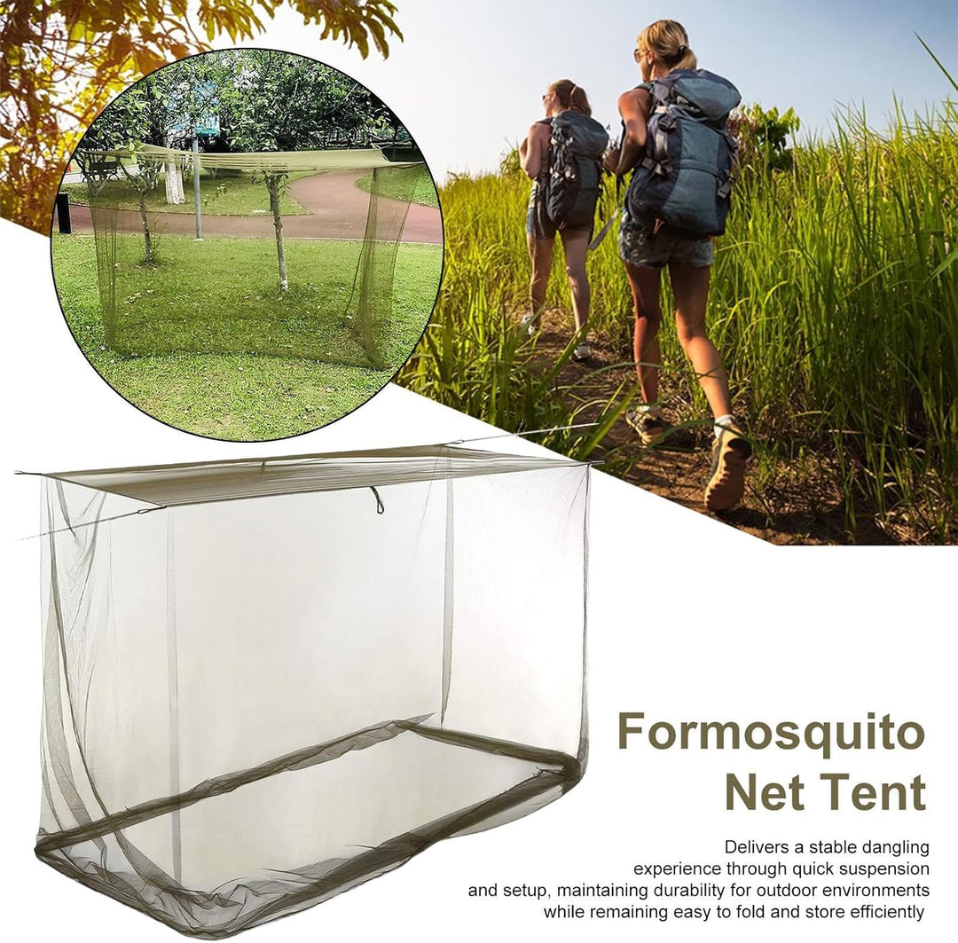 Toldo rectangular de malla antimosquitos de madera para exterior - Ventora