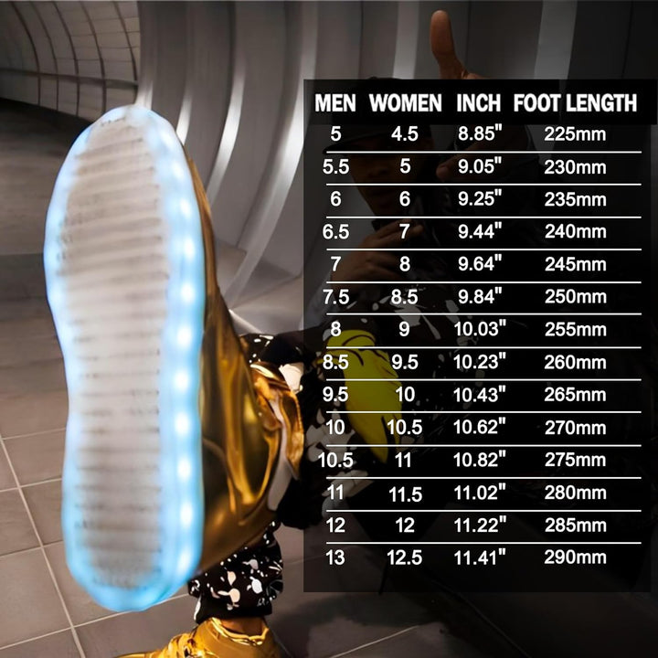 Trendy LED Sneakers met Oplaadbare Verlichting - LumaBoost
