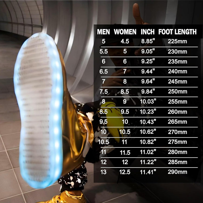 Trendy LED Sneakers met Oplaadbare Verlichting - LumaBoost