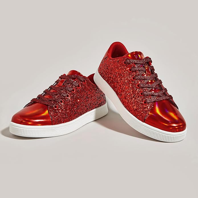 Sparkling Lace-Up Fashion Women's Sneakers - Xenia