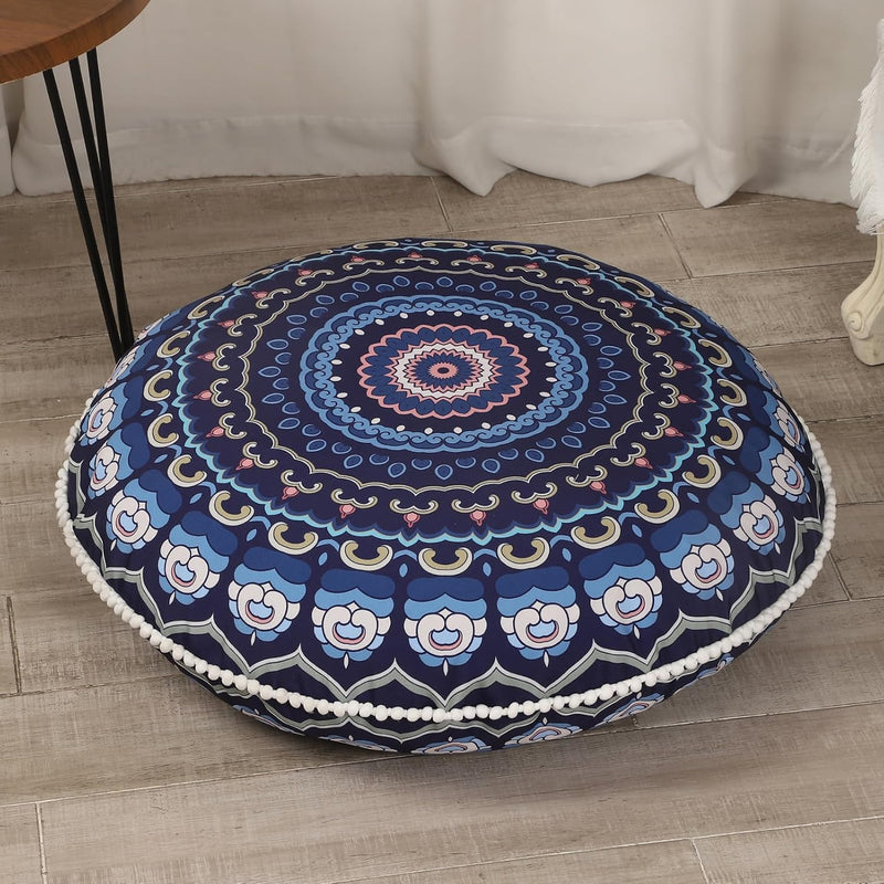 Duża okrągła poduszka do medytacji z pianką memory (81 cm)