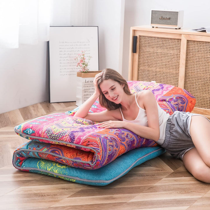 Vouwbare Japanse Futon Vloermatras met Geheugenschuimondersteuning – Arivon