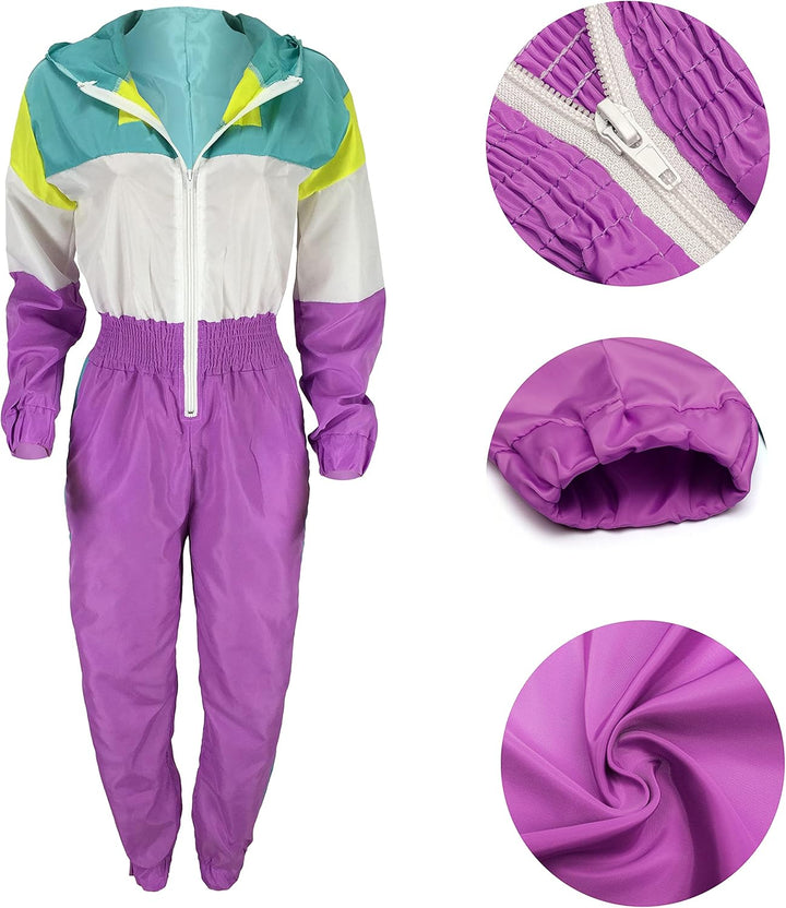 Retro Women's Windbreaker Jumpsuit - Elodie