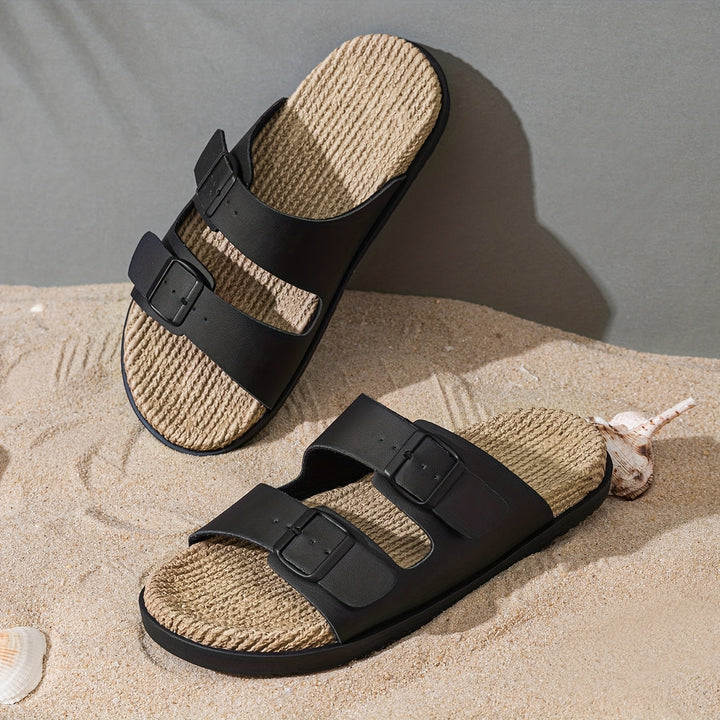 Stylish men's summer sandals with adjustable straps - GripStep