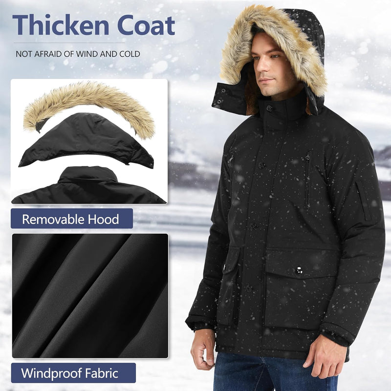 Winterjas met Afneembare Capuchon voor Heren - Gabriel