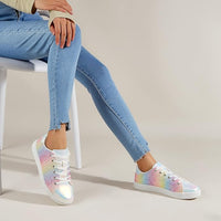 Sparkling Lace-Up Fashion Women's Sneakers - Xenia