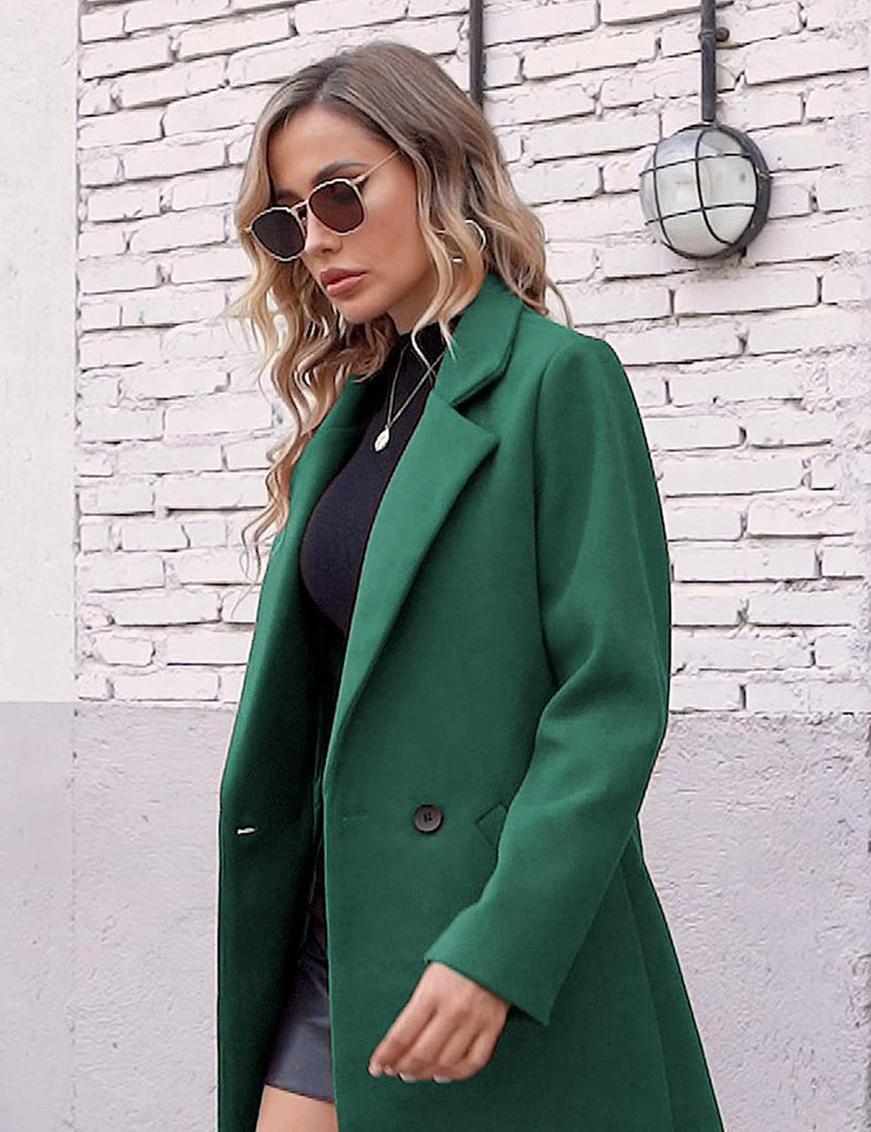 Dames Winter Wollen Jas met Notch Revers - Sofia
