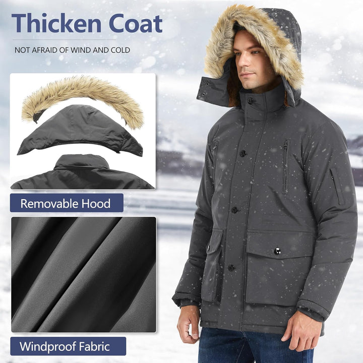 Winterjas met Afneembare Capuchon voor Heren - Gabriel