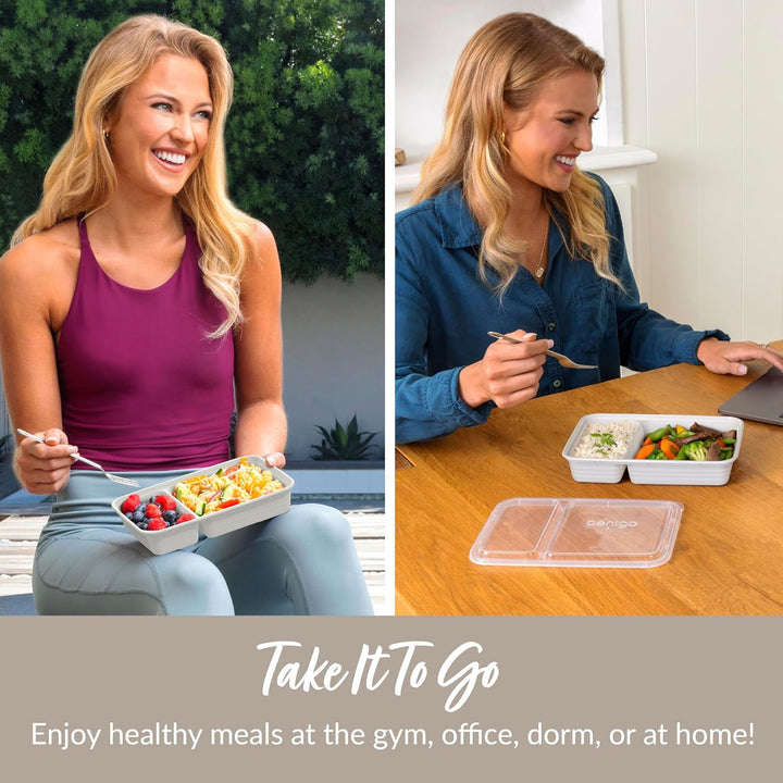 20-częściowy wielokrotnego użytku pojemnik na żywność z 2 przegródkami