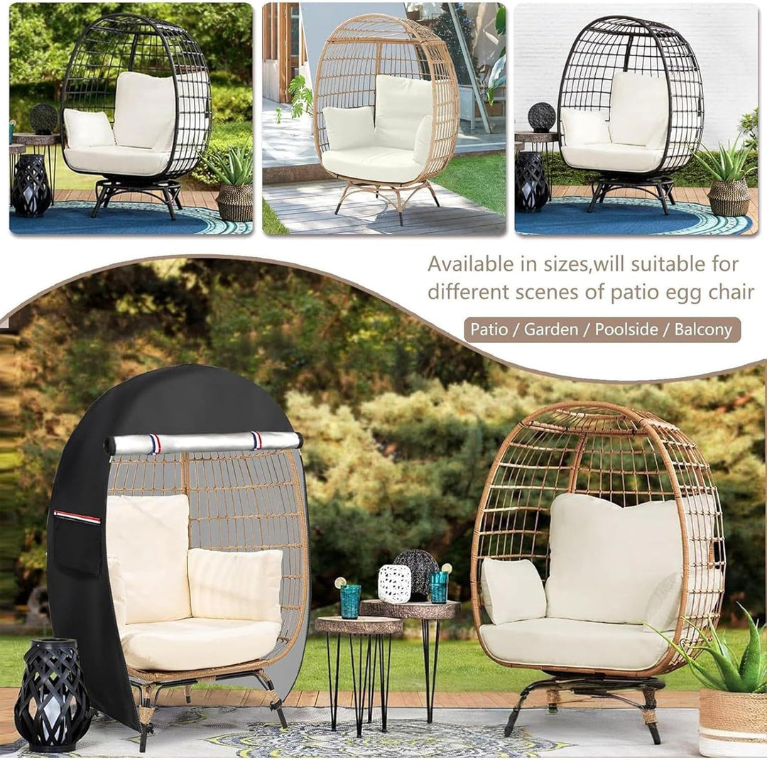 Funda impermeable para silla con forma de huevo con doble cremallera – Solara